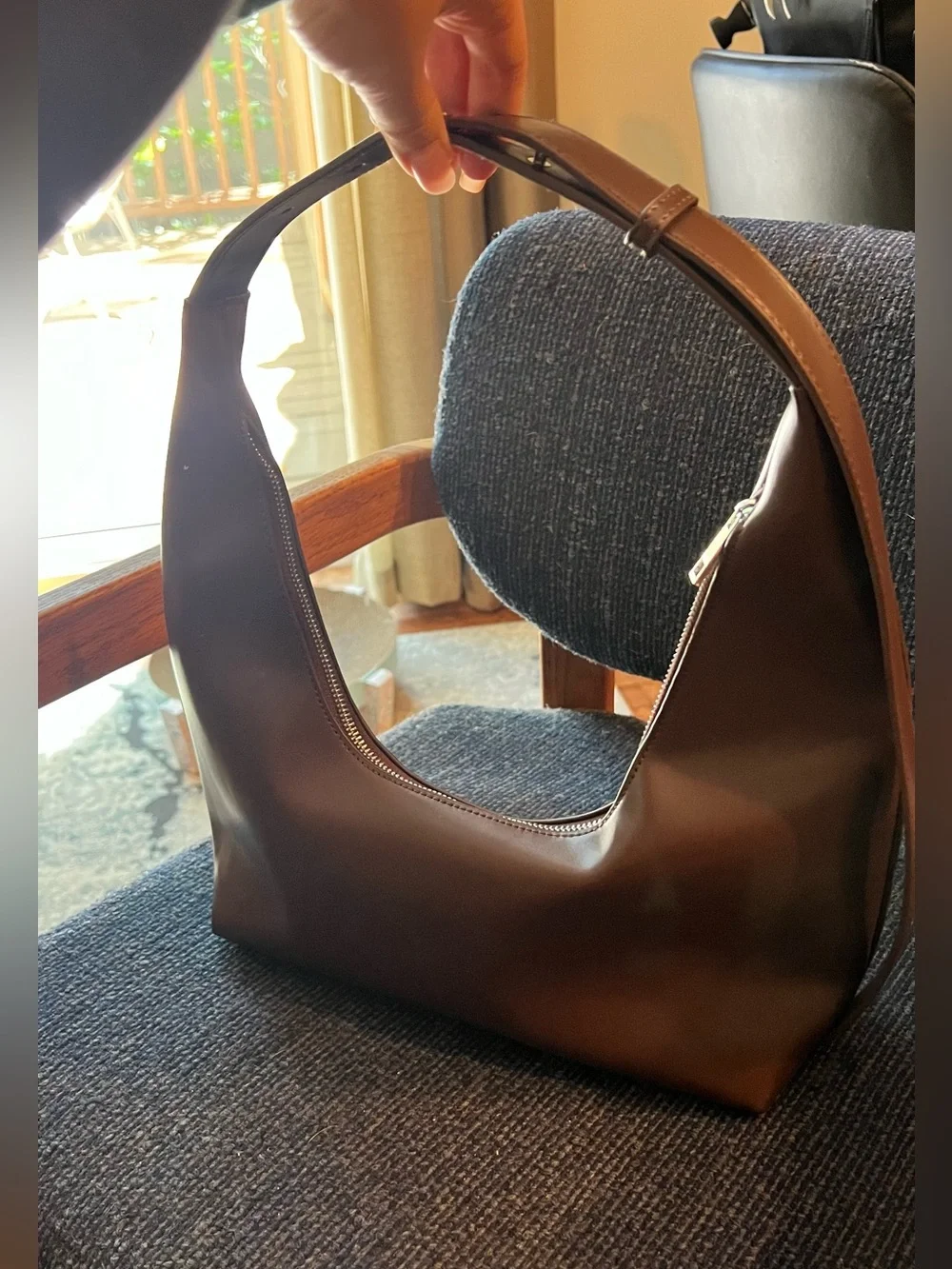 NA-KD Oblong Shoulder Bag - Dark Brown